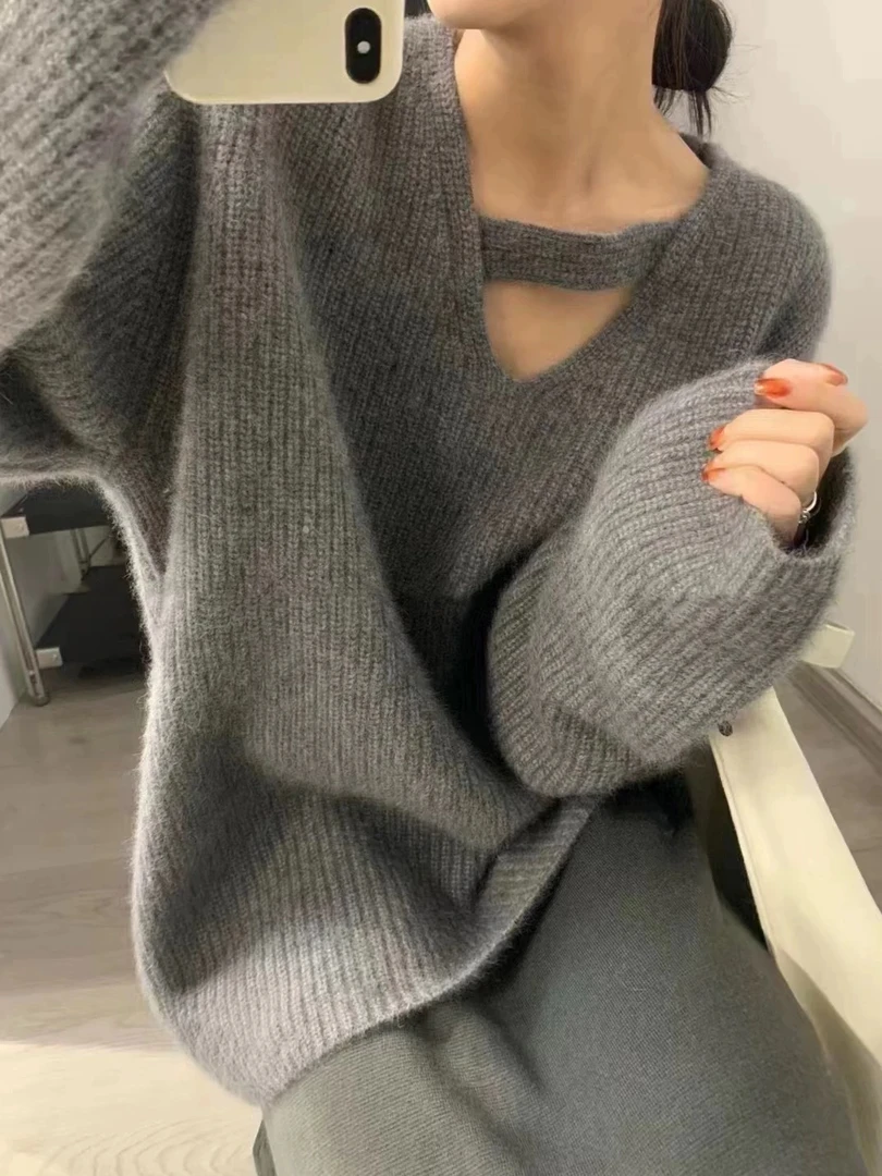 【V61-V120】直播专属针织开衫厚毛衣秋冬时尚百搭毛绒淑女大气韩版