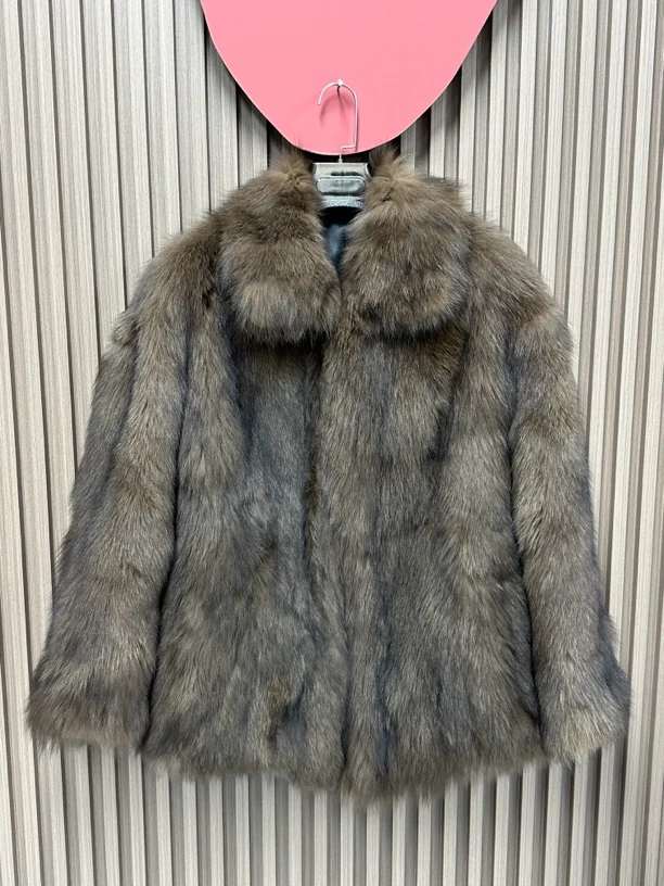 150-180斤狐狸毛整腹毛大码外套