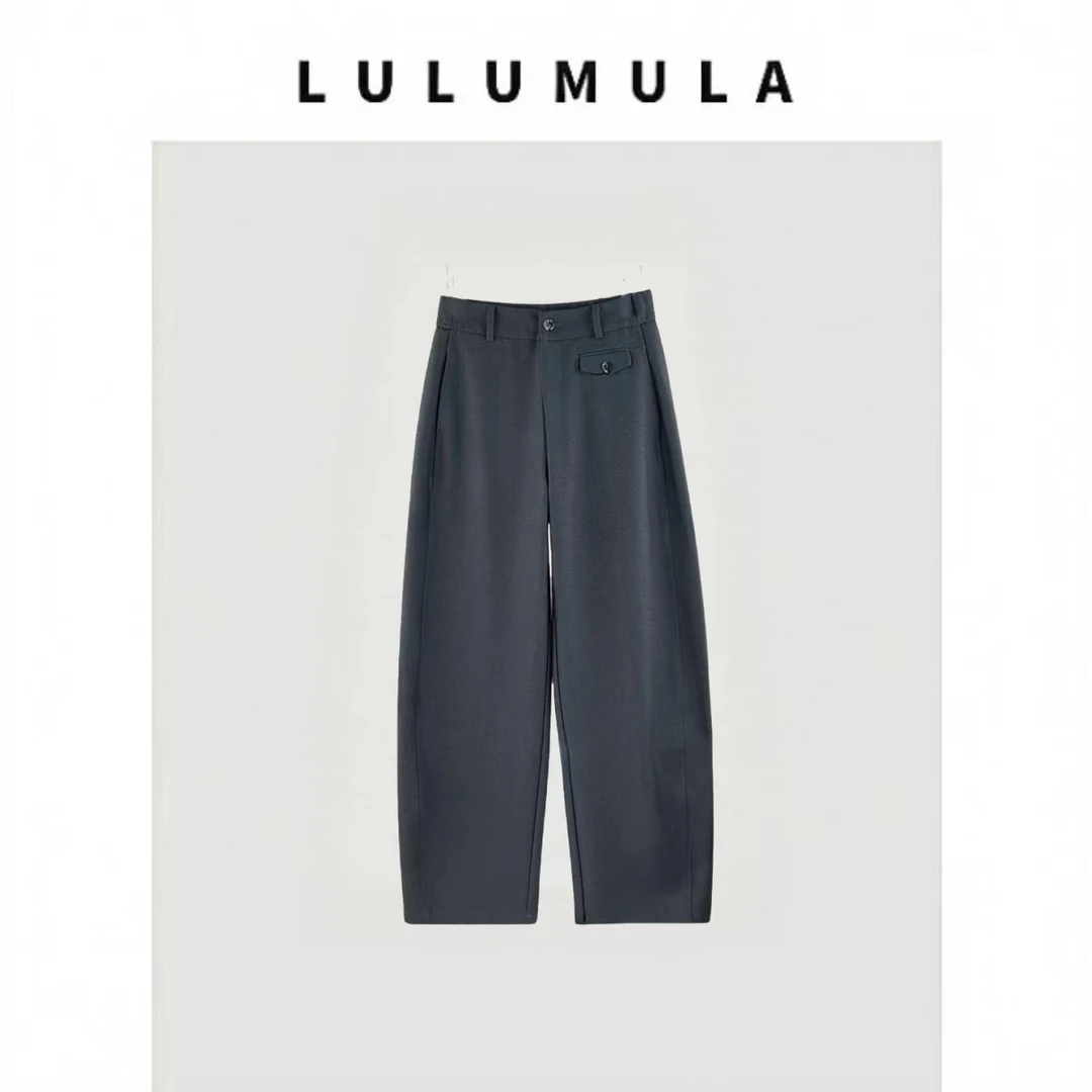 lulumula 2025秋季新款高级感简约宽松休闲香蕉裤AG104-KZ390