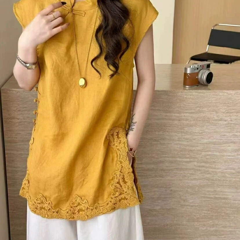 新中式女装休闲风古风风赫本风上衣显瘦百搭中年女装复古气质上衣