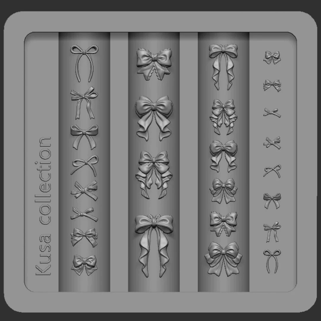 Kusacollection美甲模具蝴蝶结美甲法式边蕾丝裙边花边甜美气质