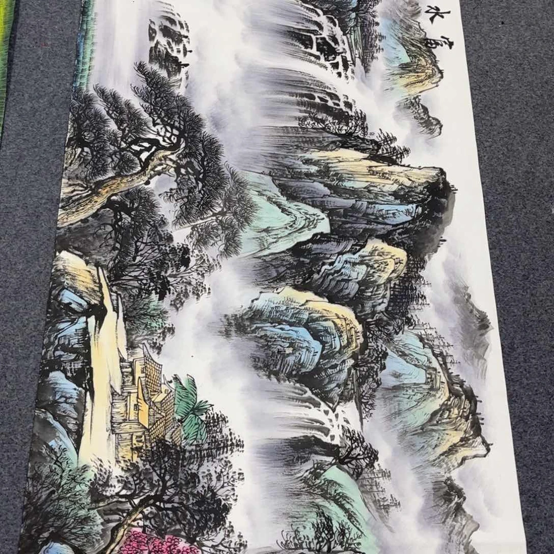 国画山水手绘作品