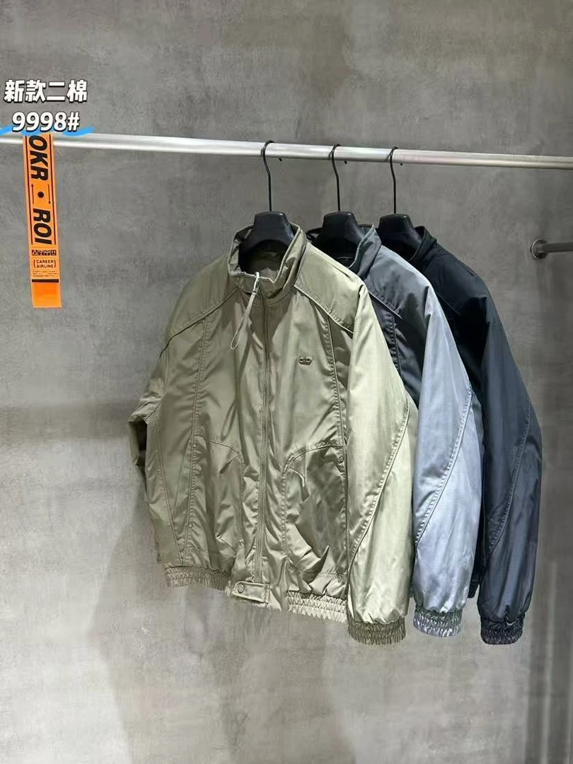 温柔瑶-男装冬季福利-百搭立领字母潮流外套-9998