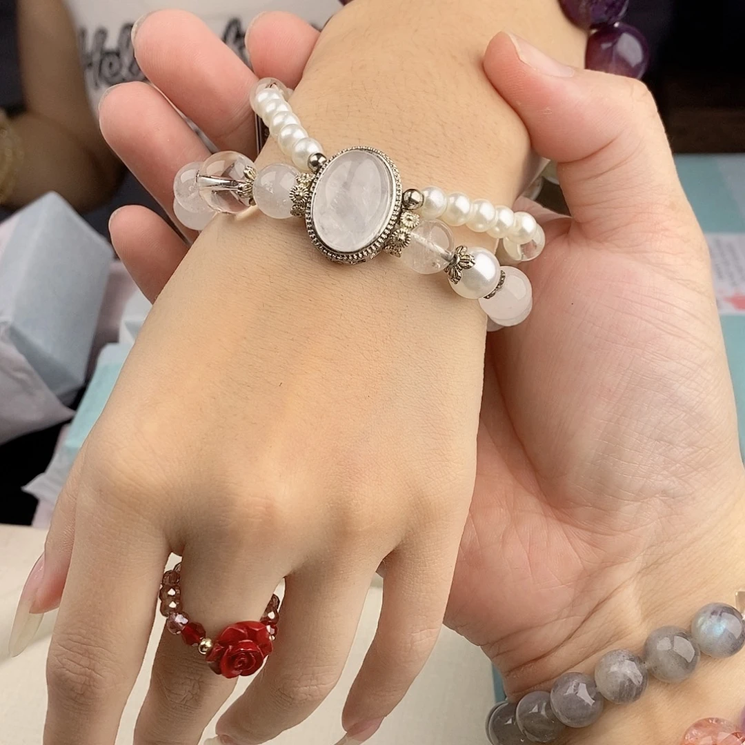 手链银S925镀金镶嵌水晶