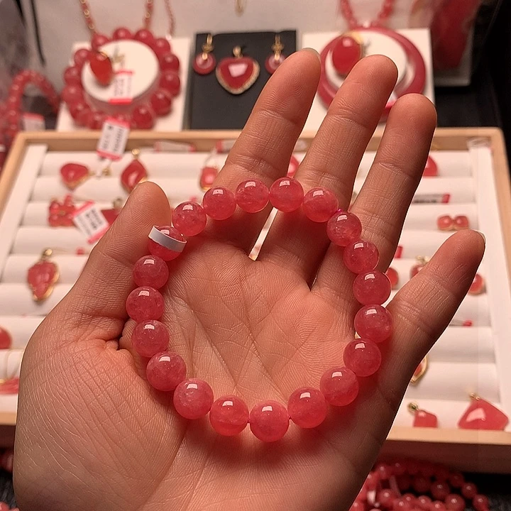 菱锰矿（红纹石）手绳未镶嵌