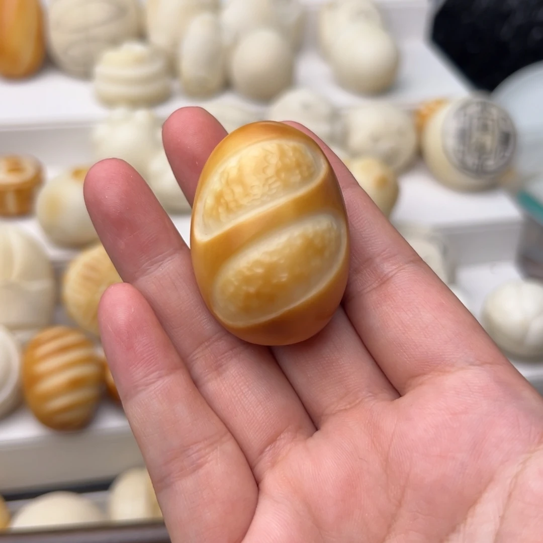 青***瓜把件菩提根/象牙果雕刻面包画小爱心不退换