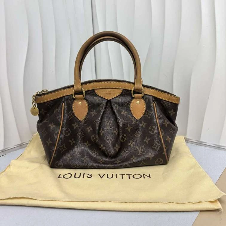 95新  LouisVuitton/路易威登LV棕老花饺子包手提包14518839