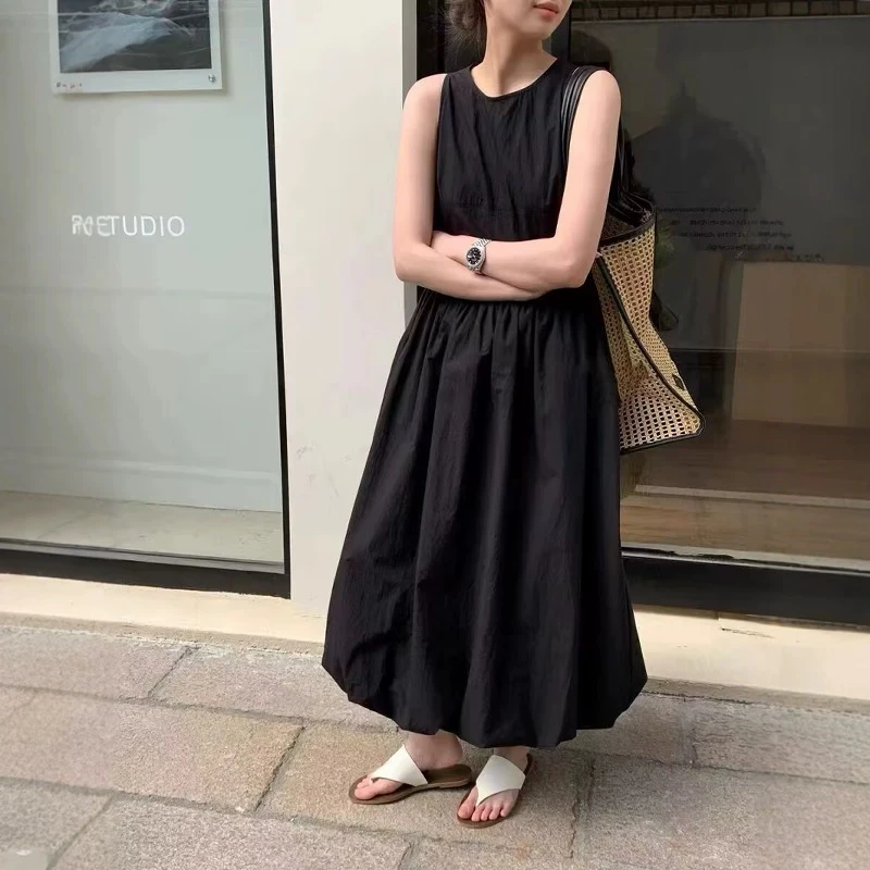 新疆包邮【718】花苞中长款连衣裙-衣长117