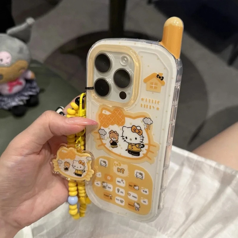 大哥大波点kt猫咪小熊适用于iPhone16promax手机壳15少女14可爱13