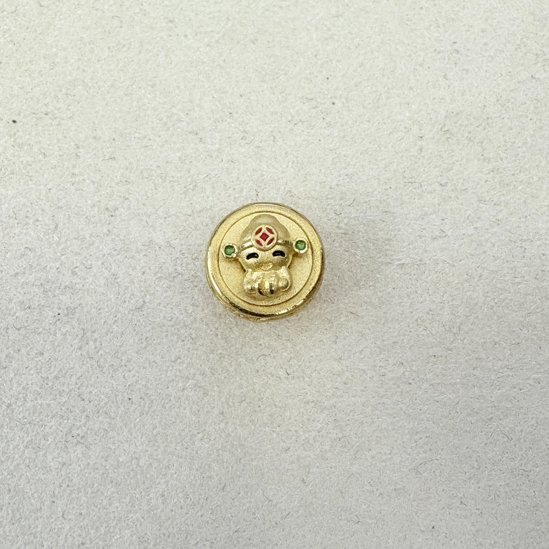 水贝黄金足金四季平安旋转财神DP1593
