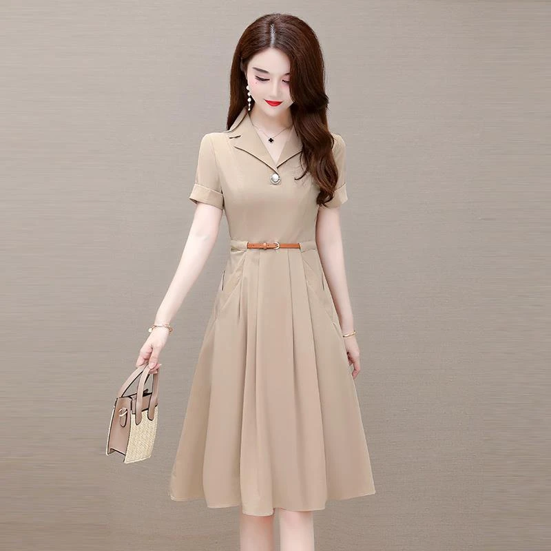 150小个子今年爆款连衣裙子夏天高端洋气质高贵夫人减龄妈妈40岁
