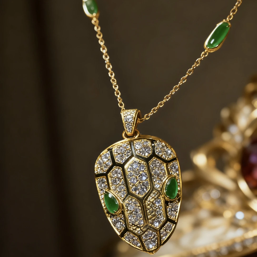 【蛇来运转】天然缅甸翡翠a货s925银高端设计款套链多样性发一