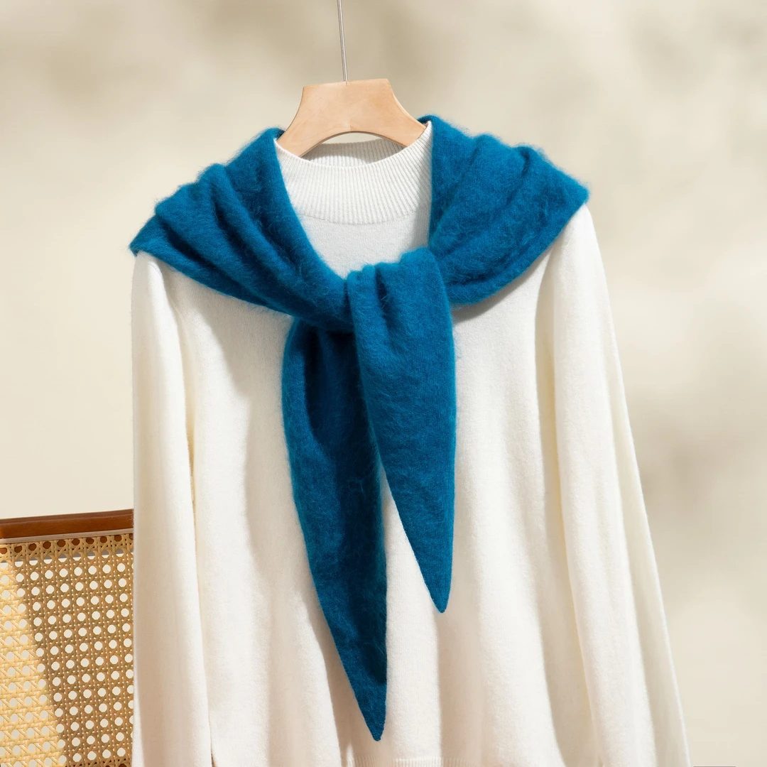 2025新款羊绒女极简风纯色通用保暖不掉色围巾外搭时尚韩版秋冬