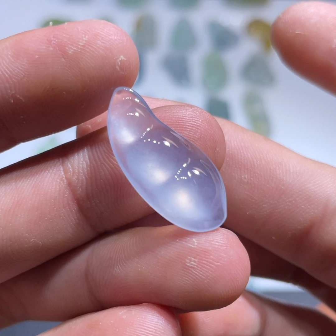 颈饰未镶嵌翡翠高冰玻粉紫豆子