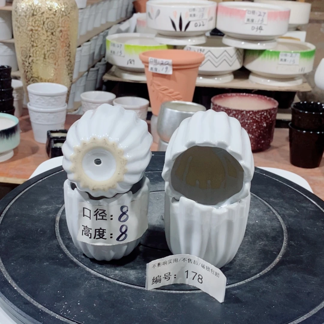 微瑕花盆-178-口8×8-4个