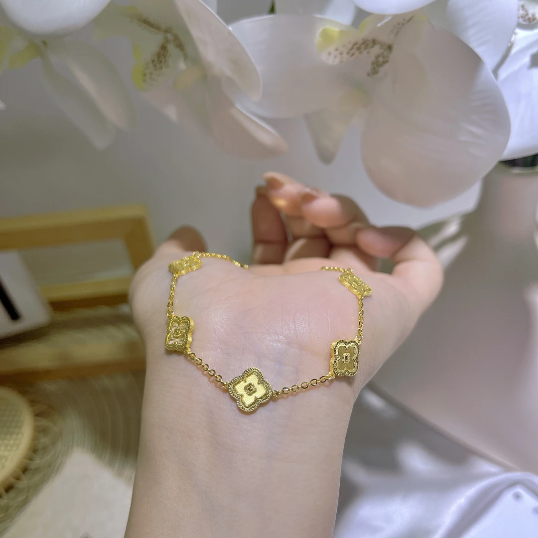 5G工艺足金999时尚百搭新款布家幸运手链