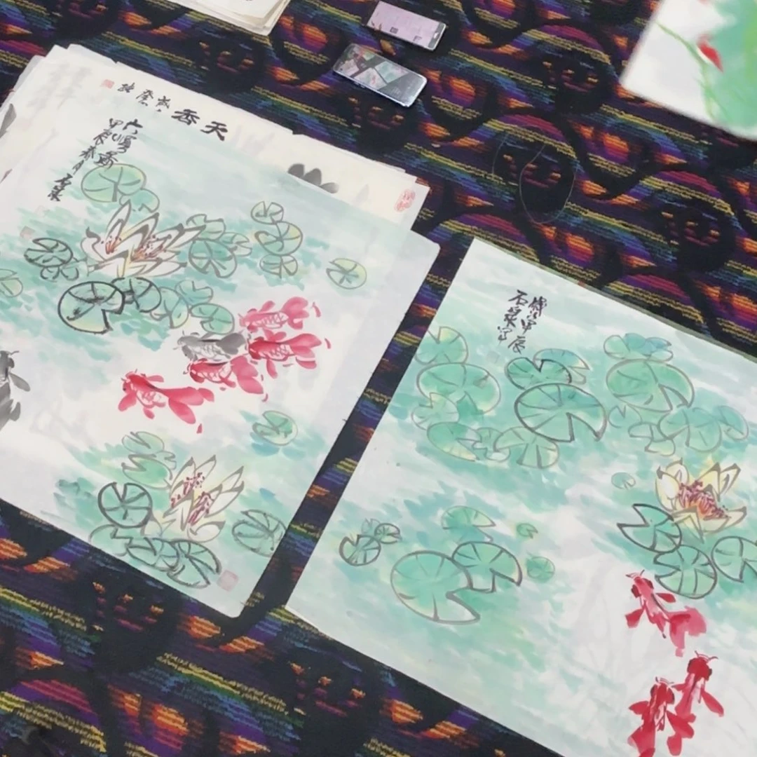 国画我*国画作品石泉老师刘