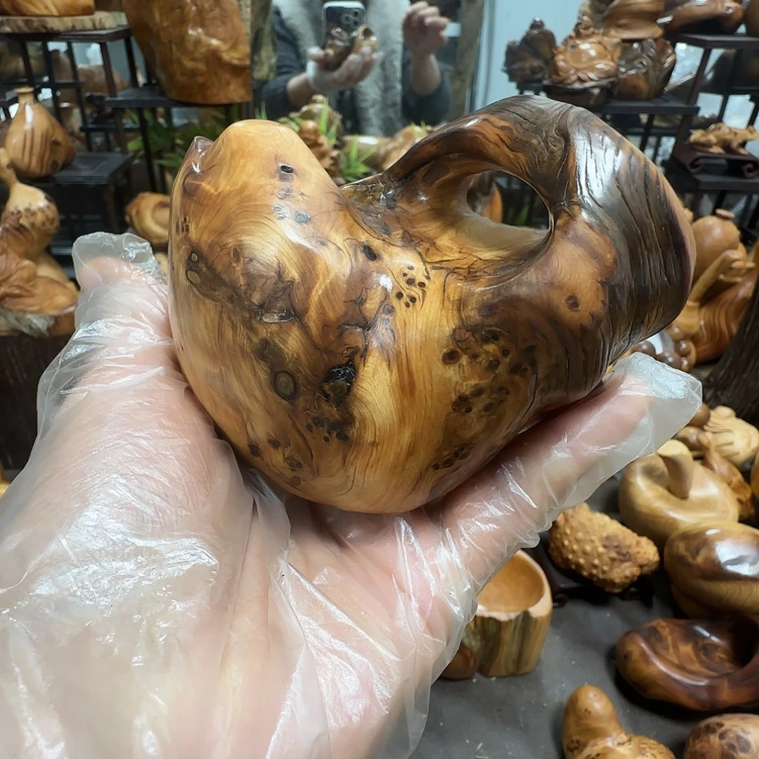 柏木（崖柏）太行崖柏陈化黑油留疤虫漏把把壶