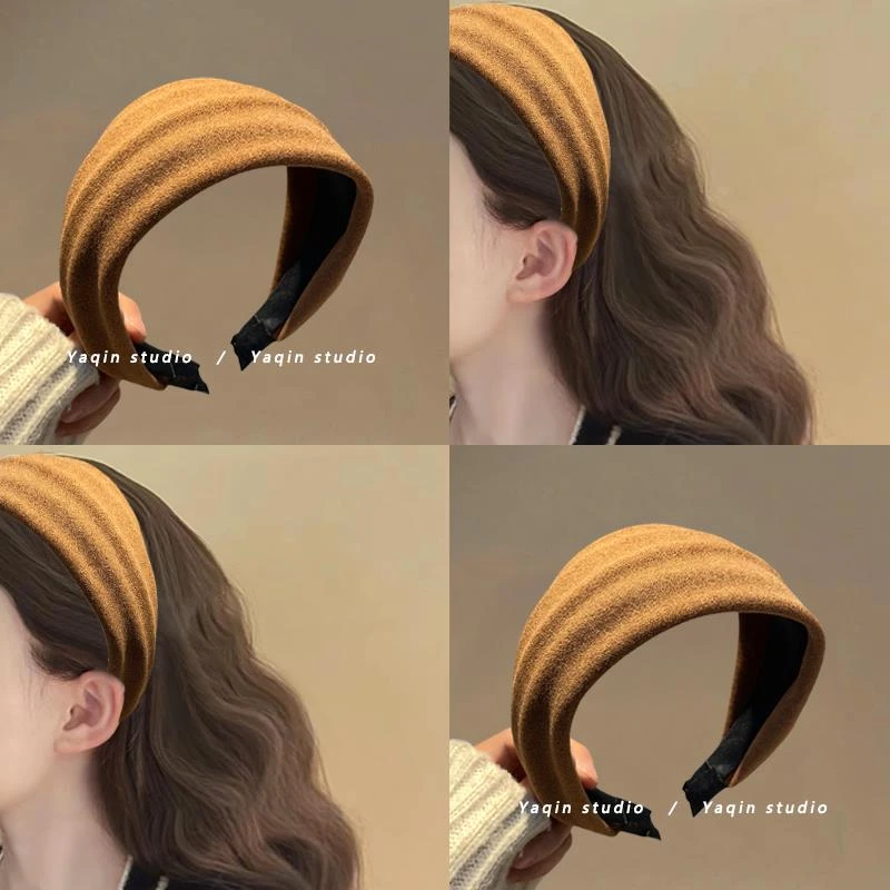 南瓜秋棕！针织宽边秋冬发箍！2025新款发夹超宽发带发夹头饰发饰