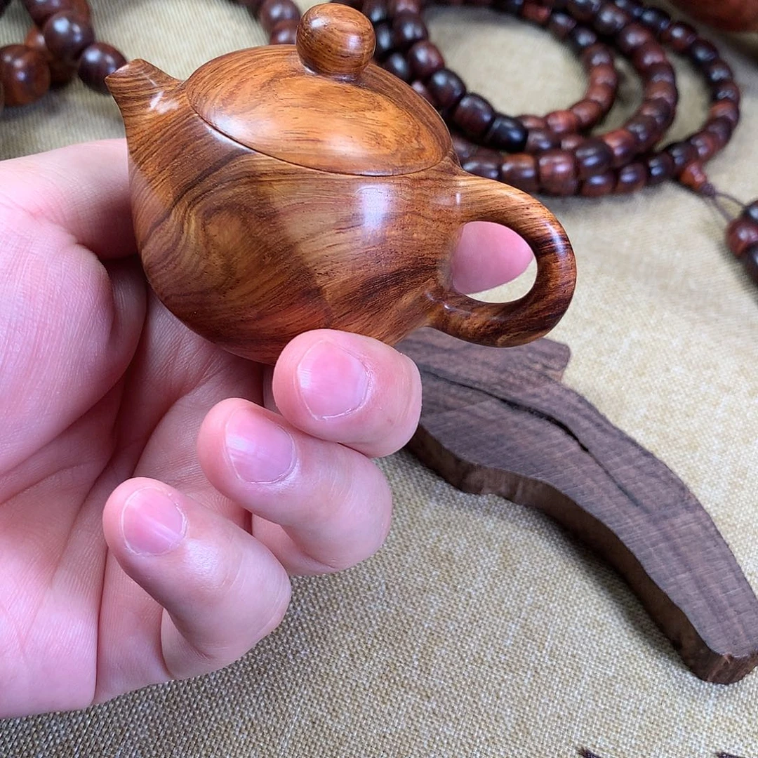 黄花梨/降香黄檀手串/手链越黄把把壶680