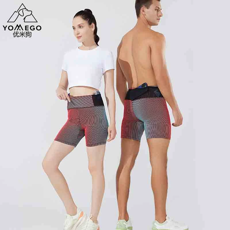 YOMEGO2025新款高弹户外短裤速干健身双层吸湿排汗马拉松跑步裤