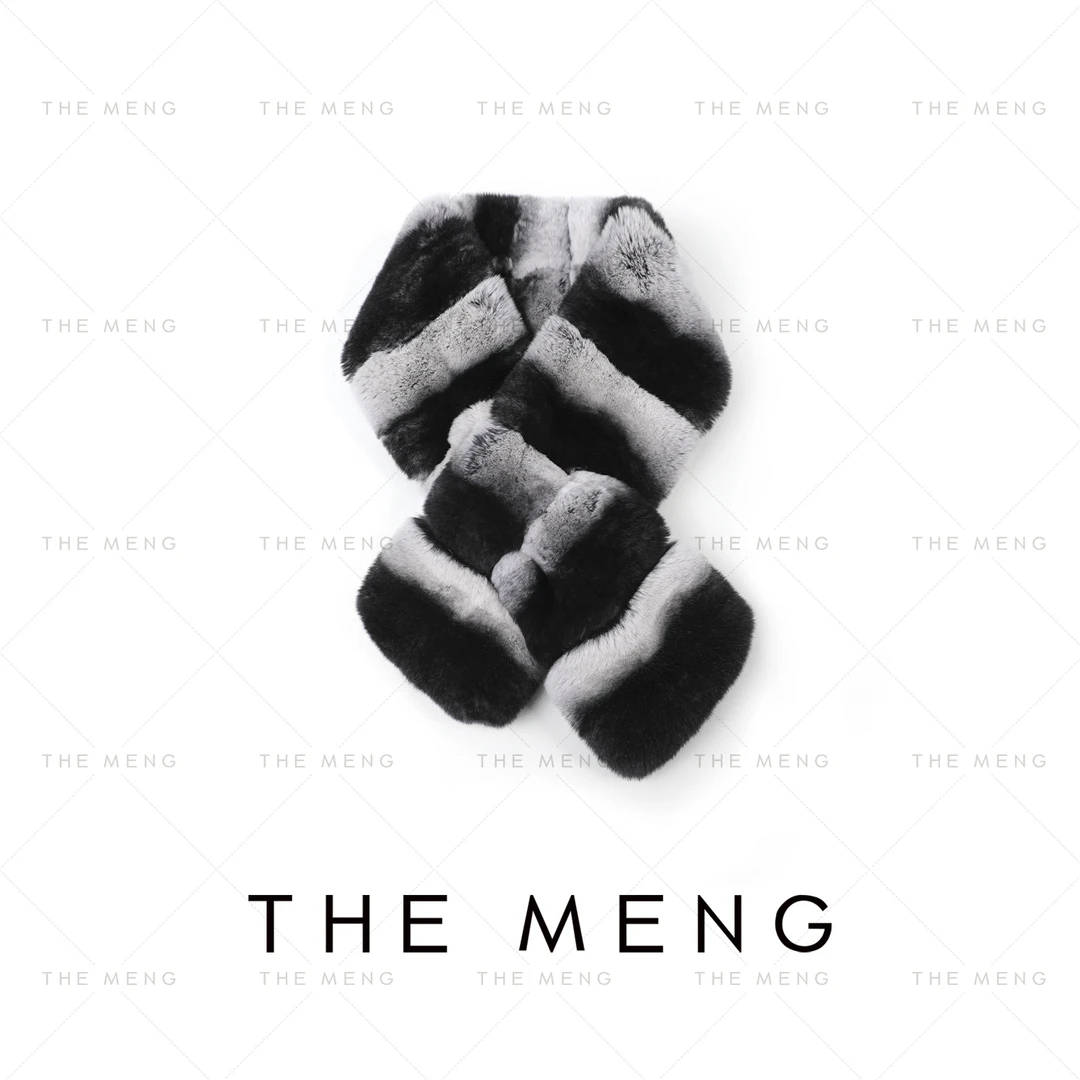 THE MENG【御寒神器】龙猫獭兔毛手工锁温御寒围巾#M244W0015