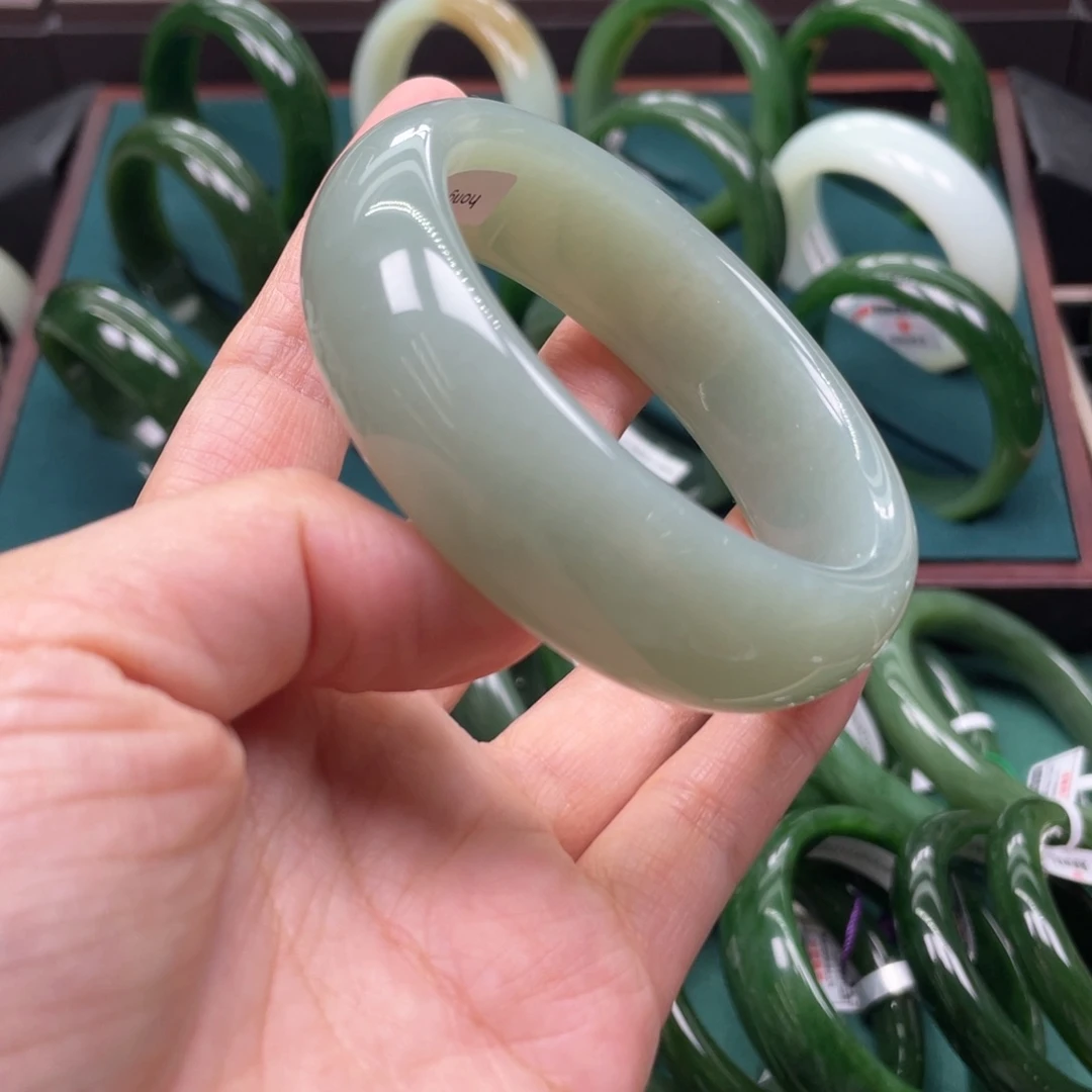 和田玉未镶嵌手镯5859