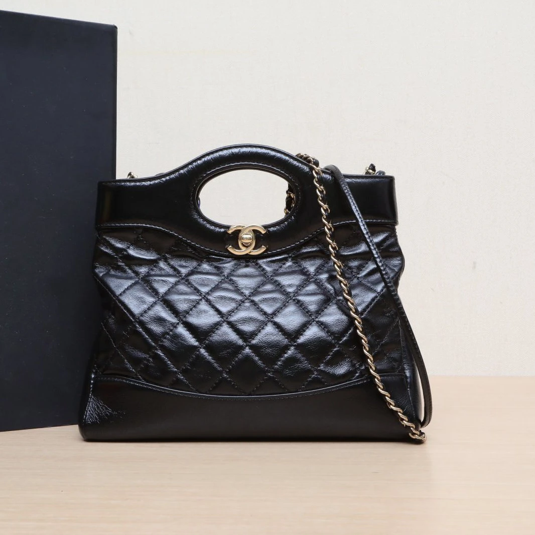 95新 Chanel/香奈儿 【双双】31Bag 24B/23*22 芯片开 金扣