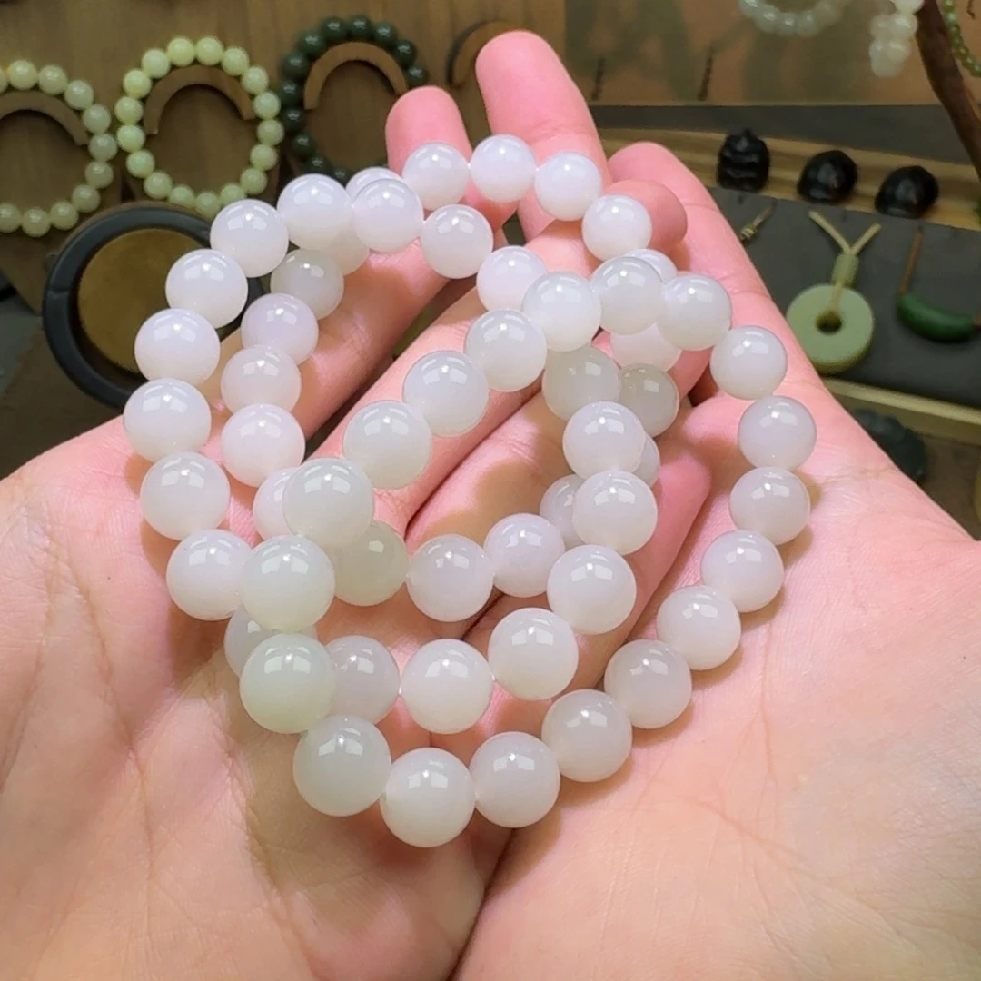 和田玉未镶嵌颈饰且末白卡10拍一发一多样性发货