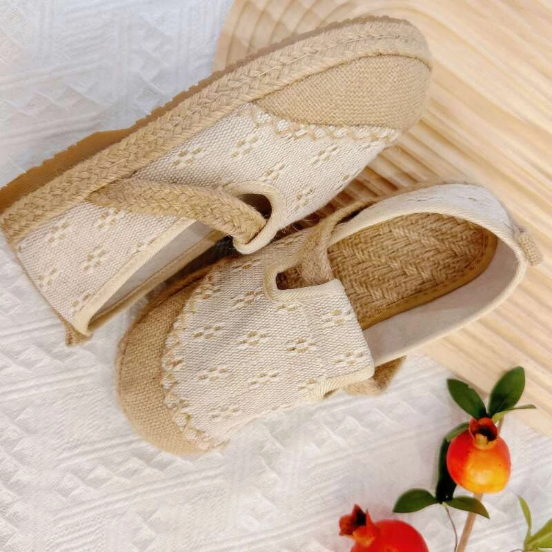 棉麻鞋面素色民族风老北京布鞋女鞋单鞋拖鞋lh26-8