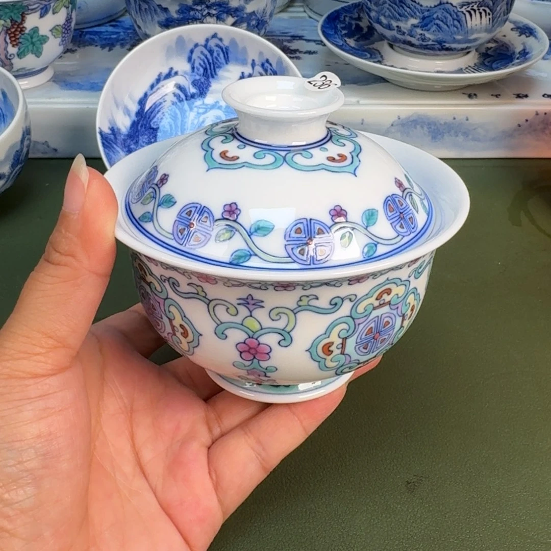 景德镇纯手绘茶具圆圆236