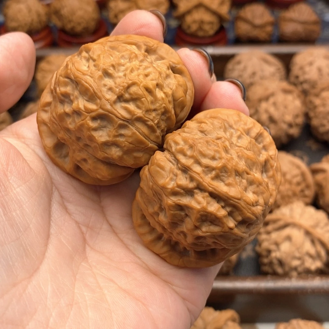 把件文玩核桃46尺精品南瓜墩