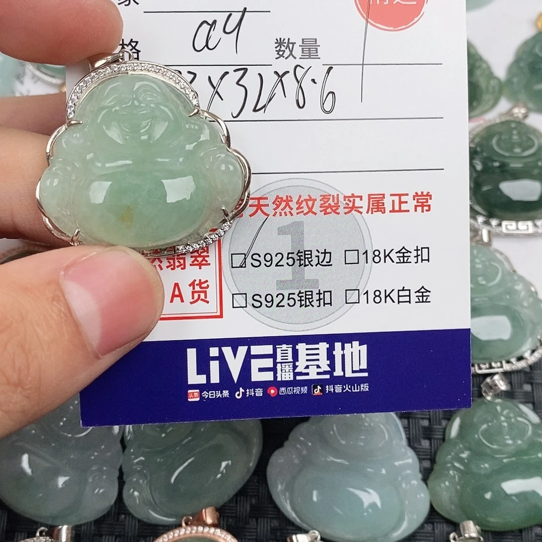 翡翠银S925镶嵌颈饰