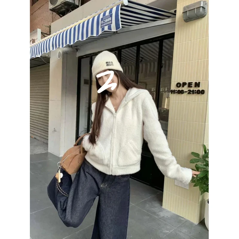 港风复古简约软糯外套休闲小个子高级感010
