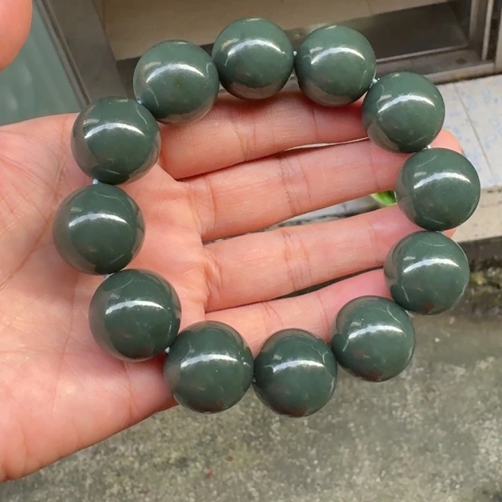 和田玉未镶嵌颈饰特细油润且末蓝20