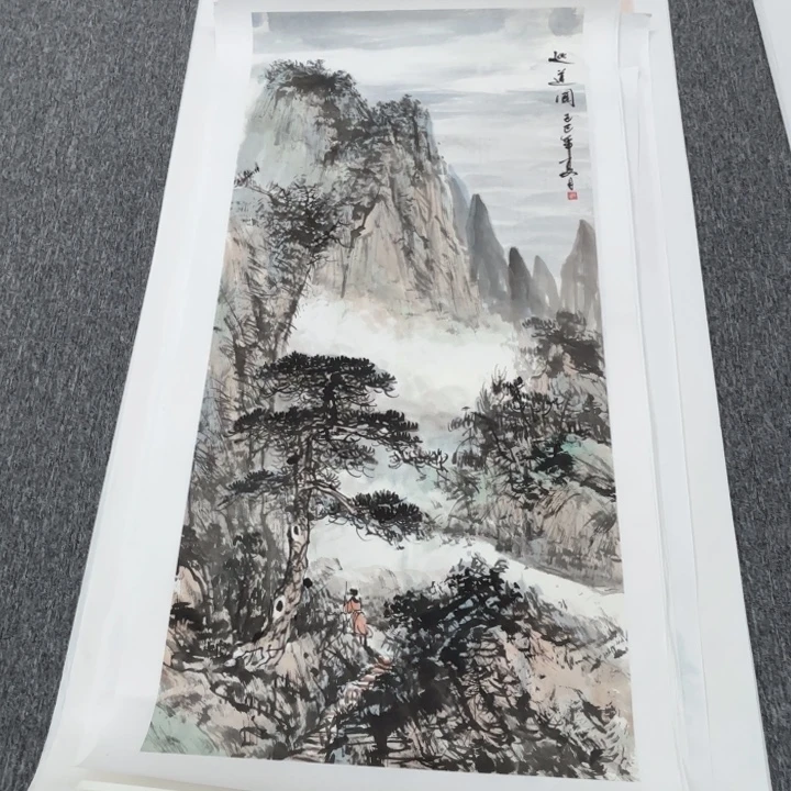 国画绘画作品多次参加全国140.70