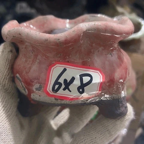 红陶粗陶花盆手工