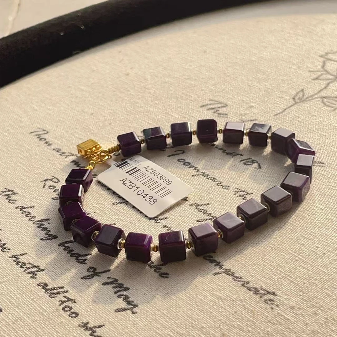 南非舒俱来帝王紫方珠手链/18k（斯人）AZB10438