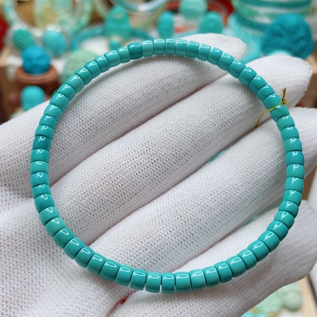 绿松石未镶嵌直切手串4m