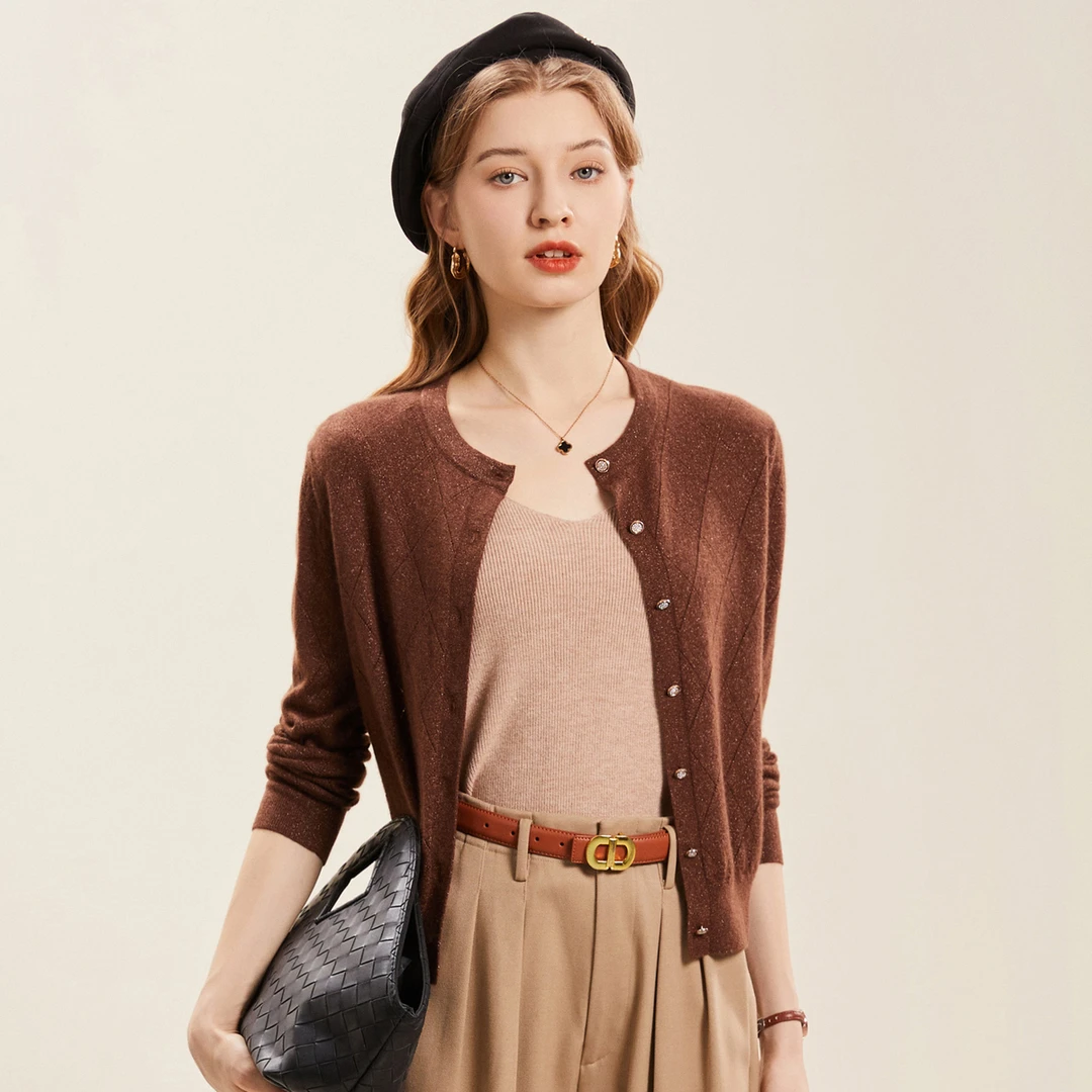 《晨粉专享价》米皇新款女士羊绒衫642807