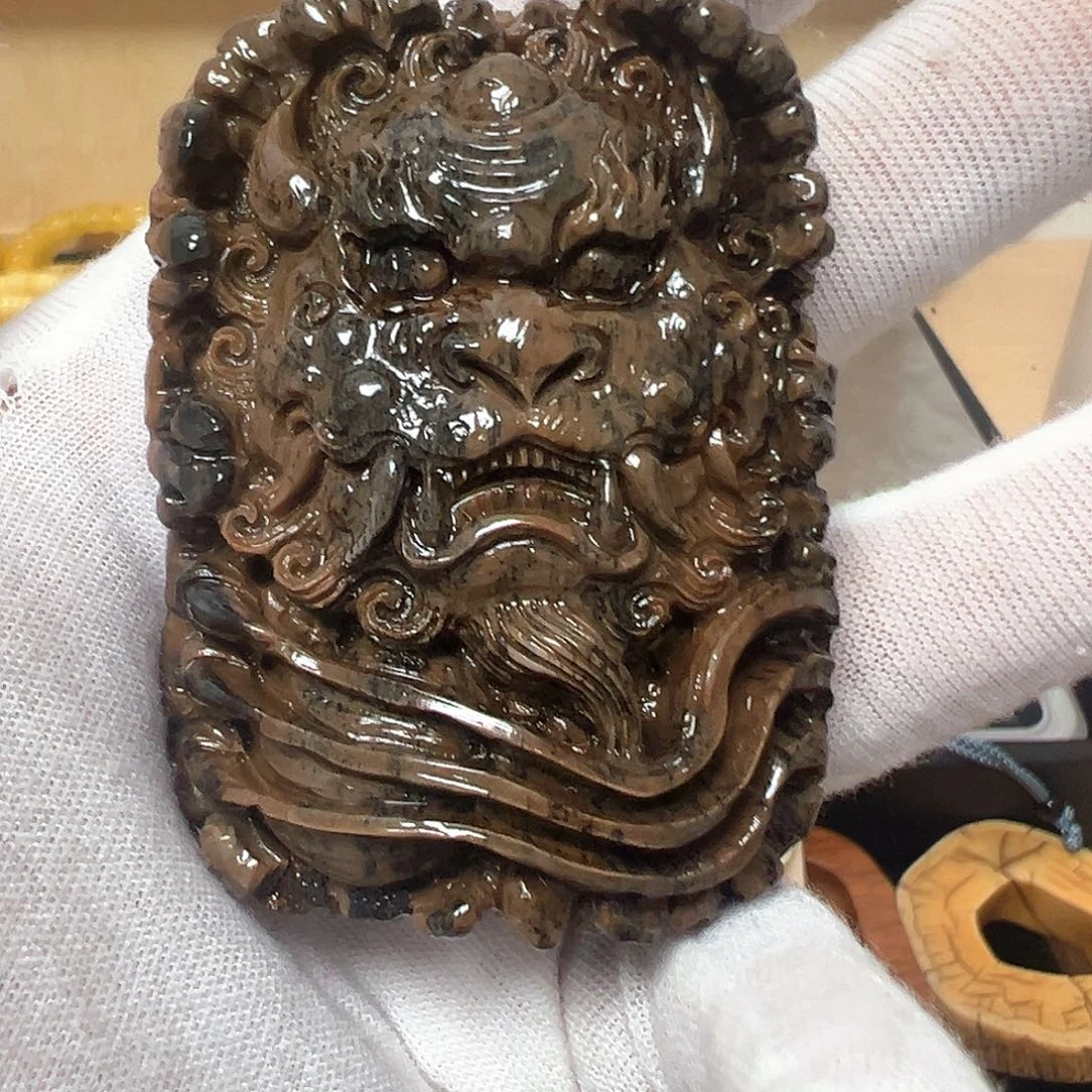 银S925天然猛犸象牙雕刻品