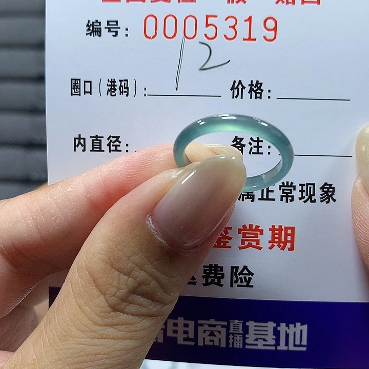 翡翠未镶嵌戒圈5319
