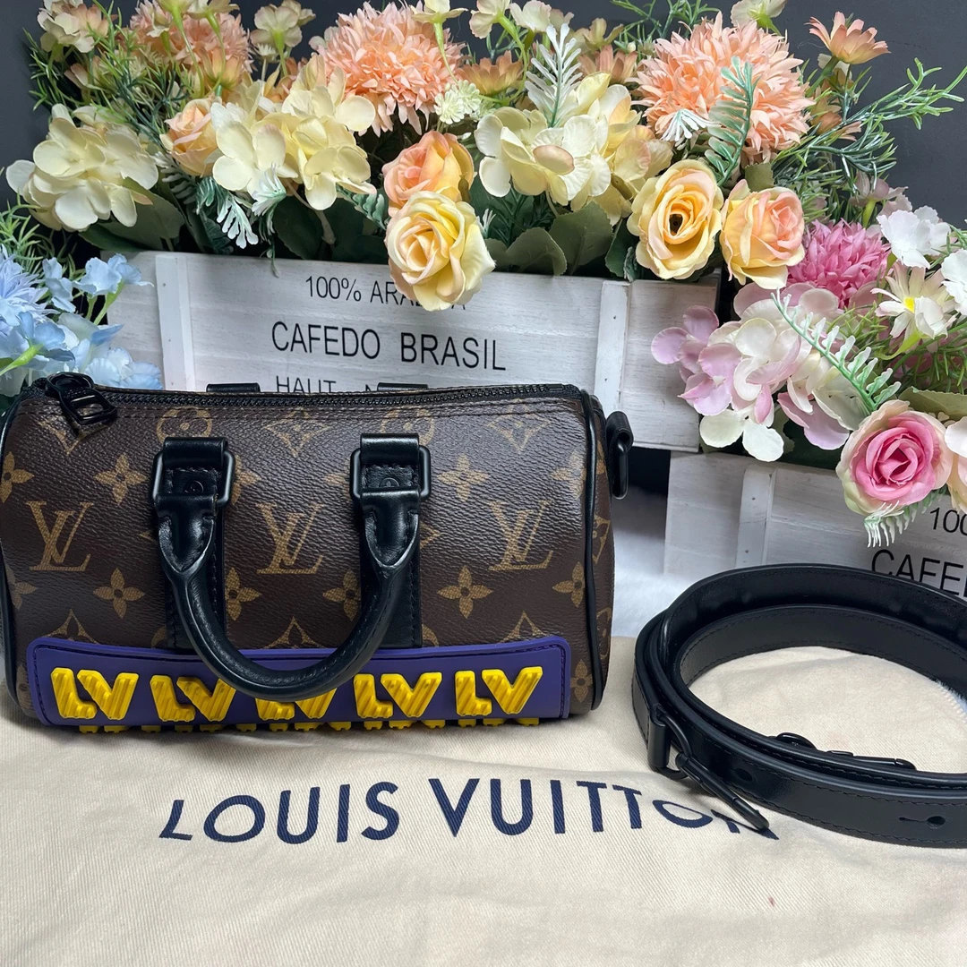 99新 LouisVuitton/路易威登  Keepall Xs Rubber秀款芯片款80179