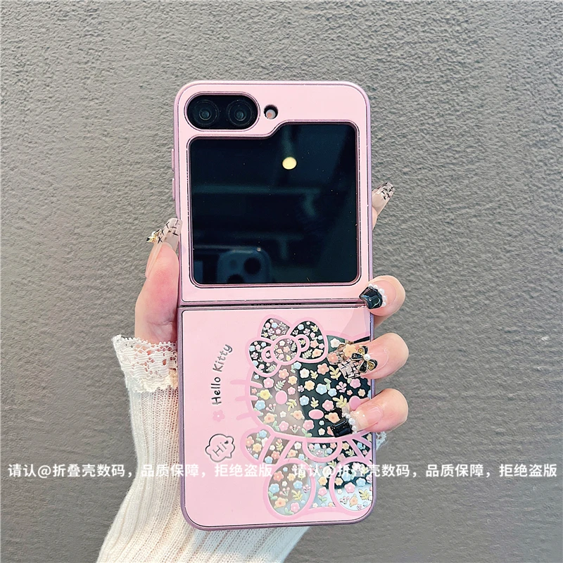 （三星zflip系列)金属折叠镜面适用三星zflip5/三星zflip6手机壳潮
