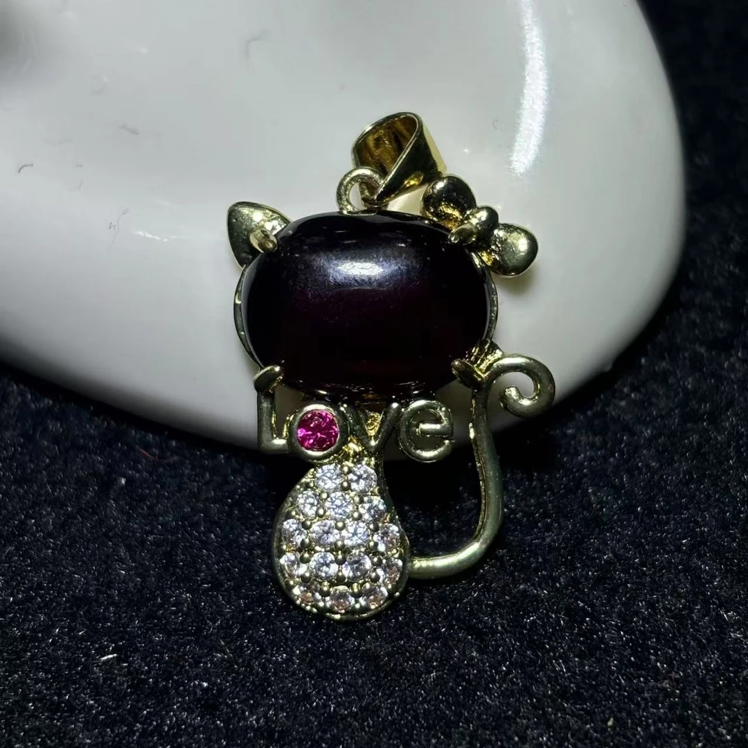 MT2820-琥珀血翳珀吊坠-配绳