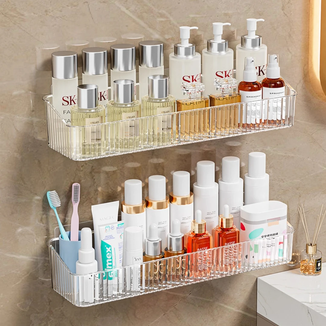 【福利】轻奢浴室置物架家用洗手间支架壁挂洗漱台墙上化妆品收纳架