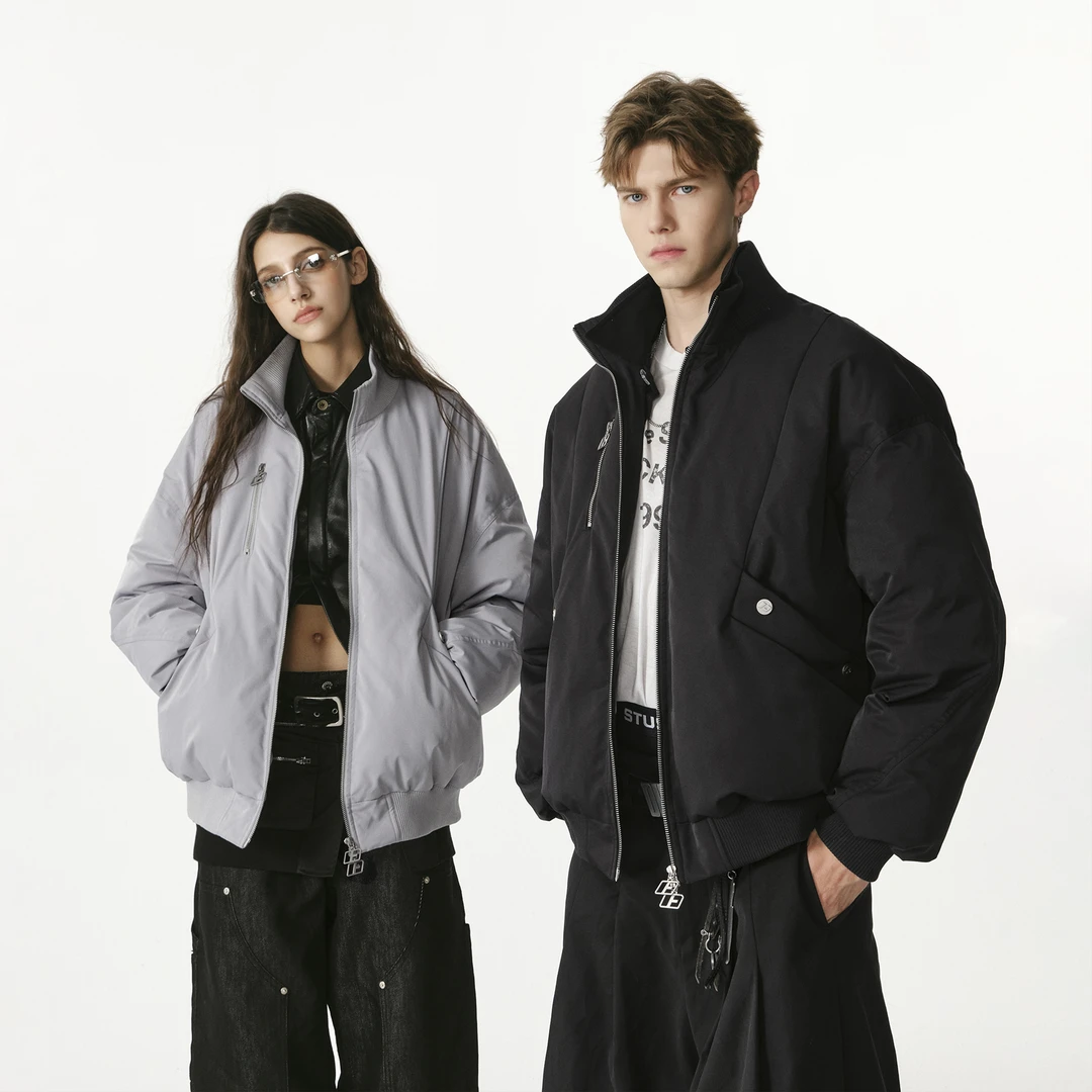 FORNINES防风立领棉衣男款冬季加厚棉袄潮牌棉服休闲防寒服外套女