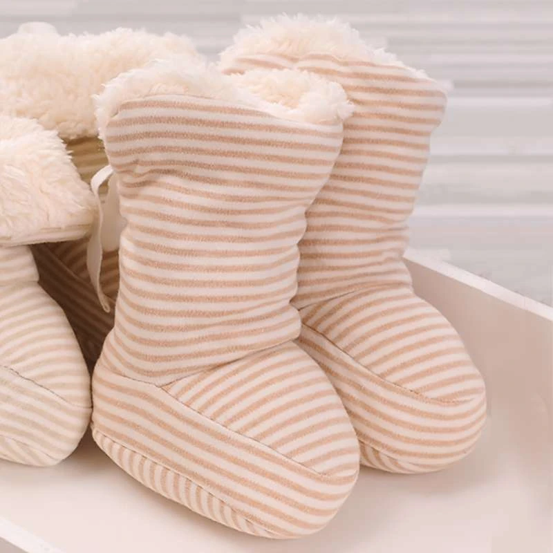 FAVMARTHA冬季加厚婴儿棉鞋不掉鞋0一6个月12月1岁保暖鞋高筒宝宝