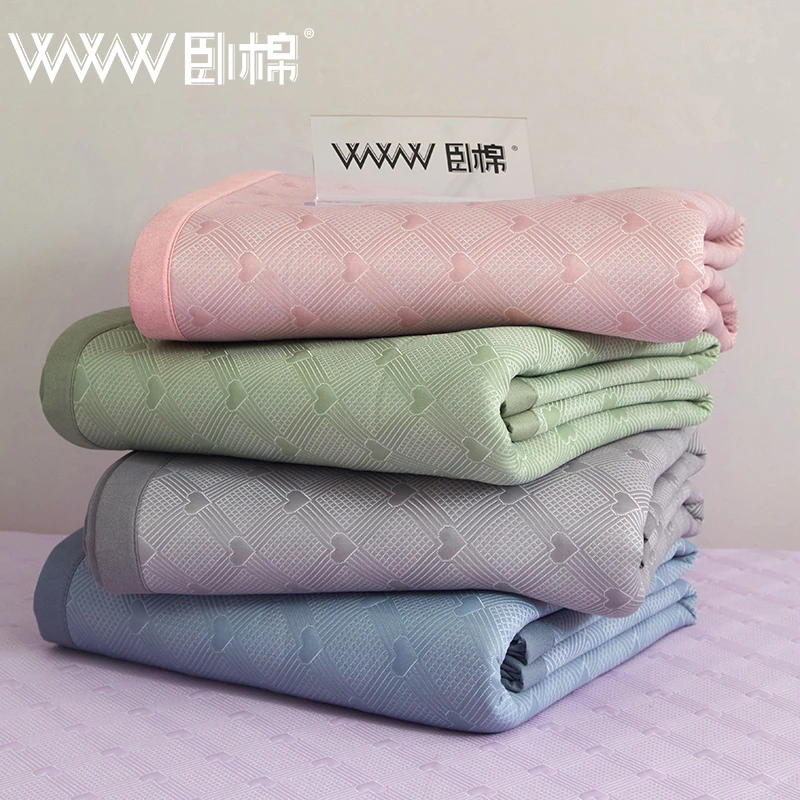 WWW冰豆豆柔软凉席凉感纯色床笠可折叠软席可机洗三件套E0001