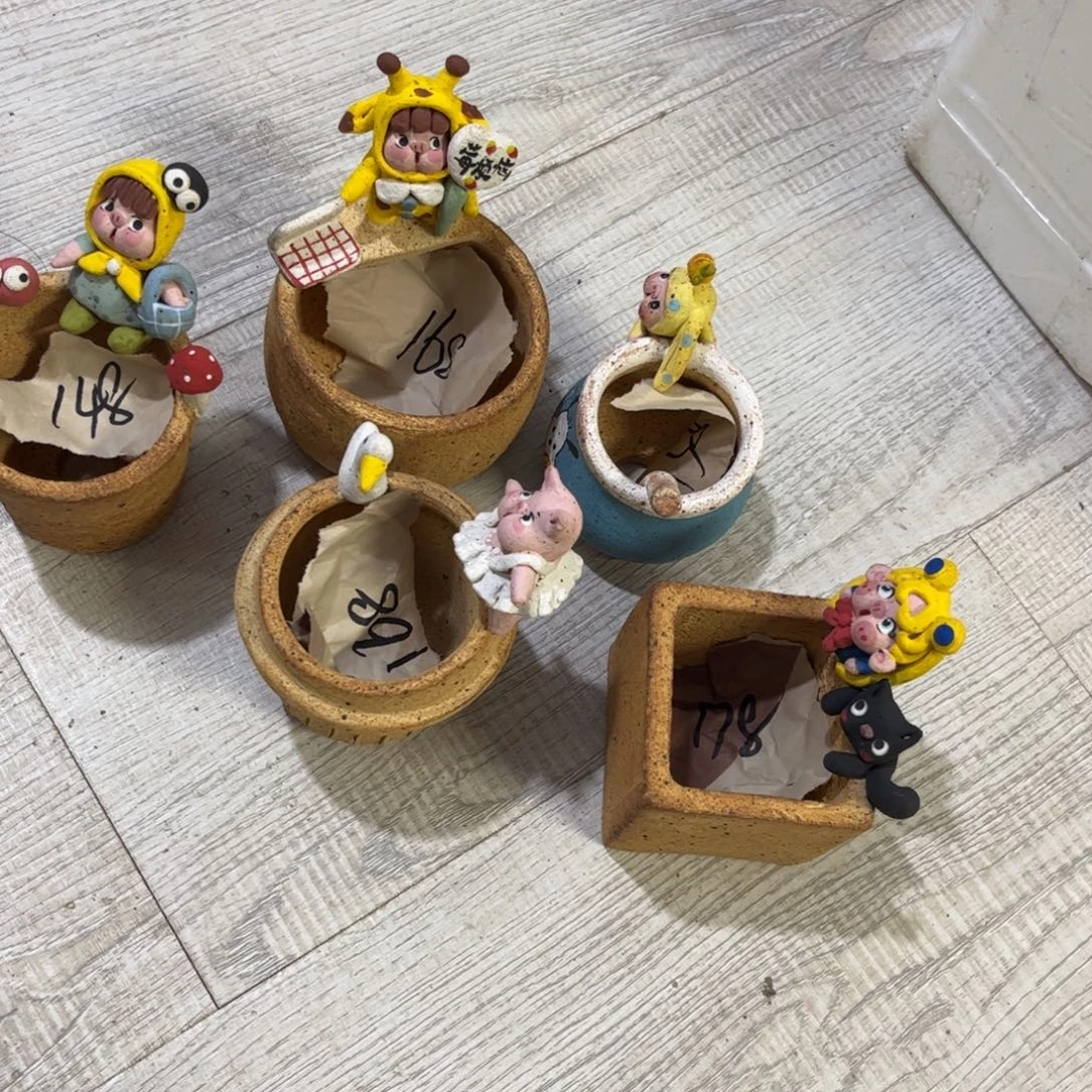 ****胖泥塑古镇炻陶花盆